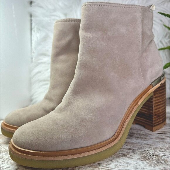 VINCE CAMUTO Gorgan Boots Women’s Size 8 Grey Suede Kelivena Ankle MSRP $149 - Picture 9 of 13